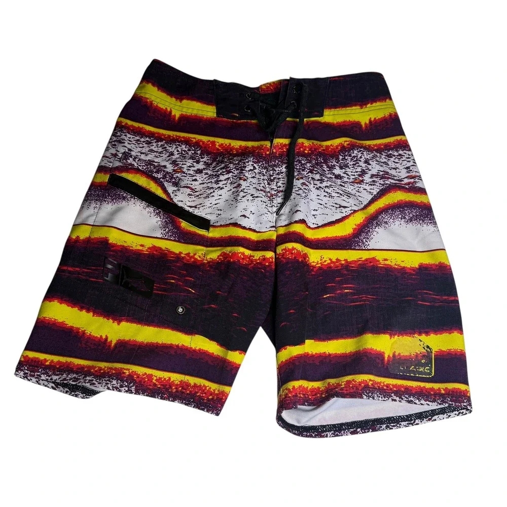 Pelagic Youth Board Shorts Swim Trunks Beach Ocean Wave Drawstring Size 12 14‎